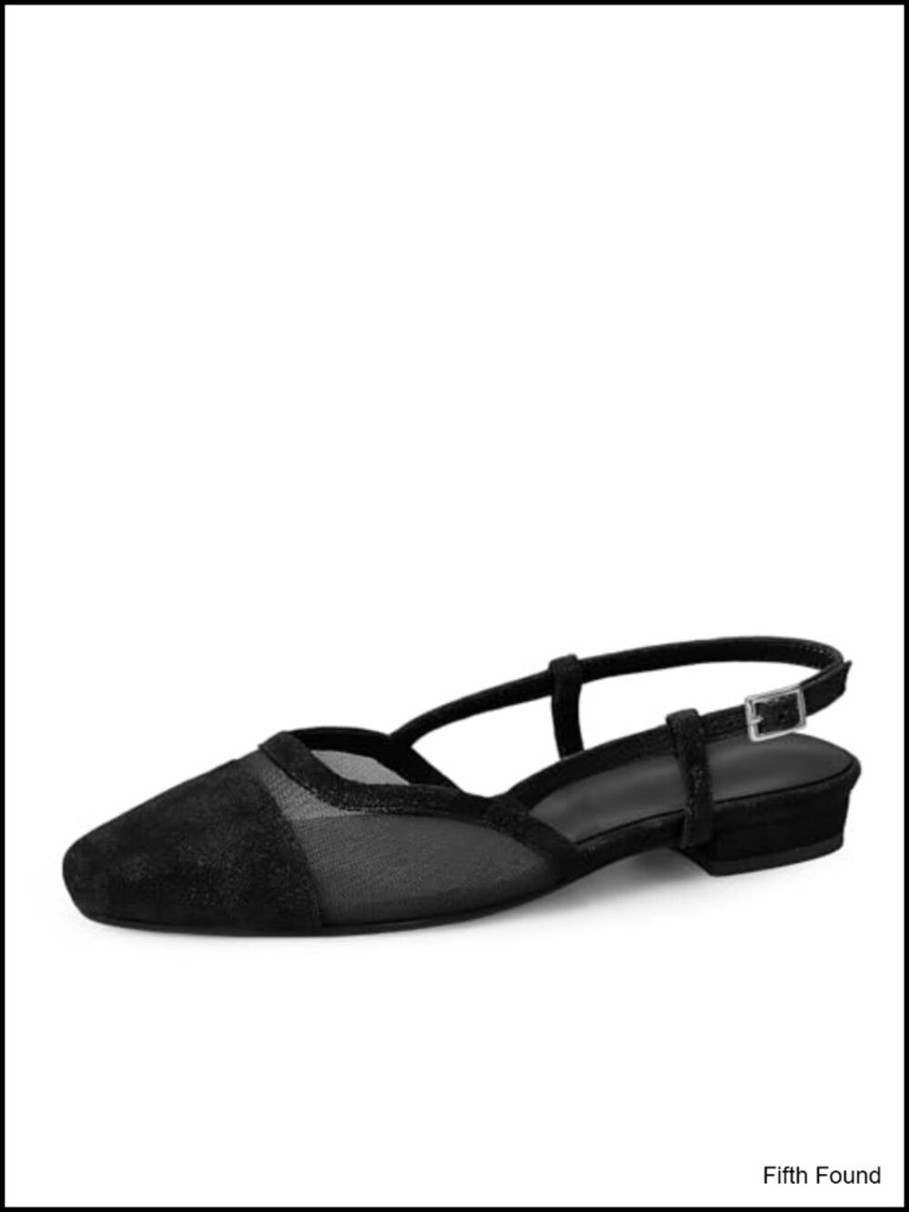 MICIFA Mesh Slingback Flats Women Round Toe Low Heel Dress Sandals
